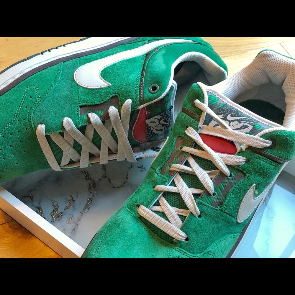 SOLD | Green/white Suede Air Zoom Cush RARE | Nike - Picture 7 of 8